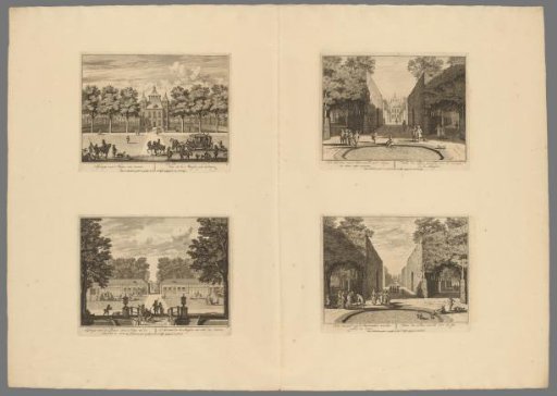 Front view of Heemstede Castle / Square and stables at Heemstede Castle / View from the Starrenbos towards Heemstede Castle / View from the middle of the Starrenbos
