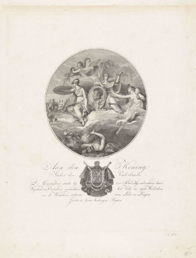 Allegory with the glorification of Louis Napoleon, King of Holland