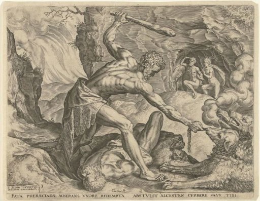 Hercules Drags Cerberus out of Hell