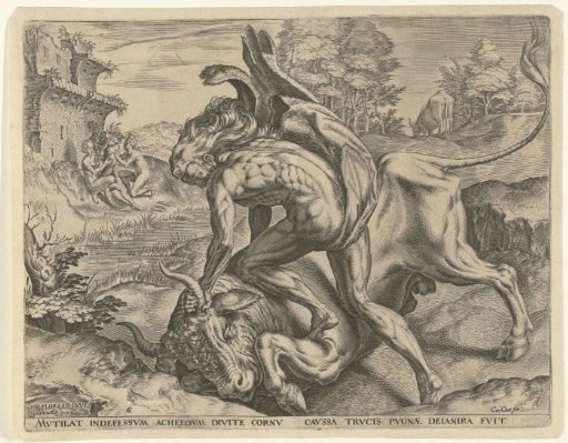 Hercules Wrestles with Achelous