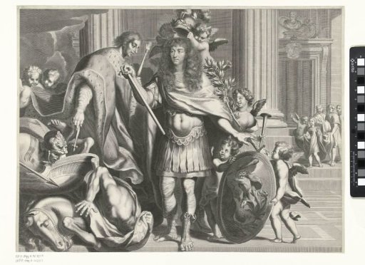 Promotion print of Aegidius Le Maistre (1665), upper section