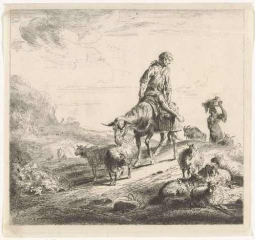 Man on a donkey