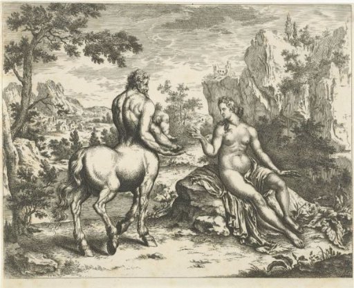 Ocyrhoe foretells the fate of Chiron and Asclepius