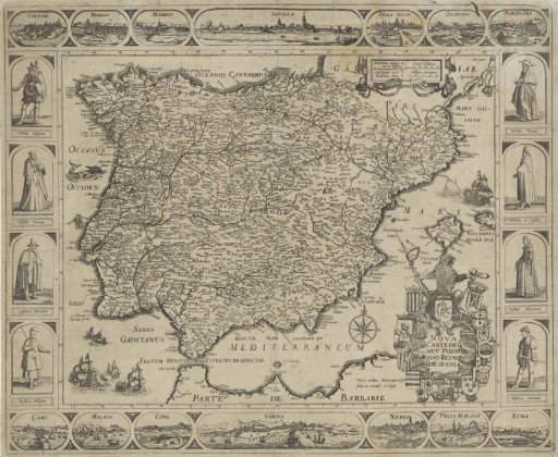 Map of Spain and Portugal
