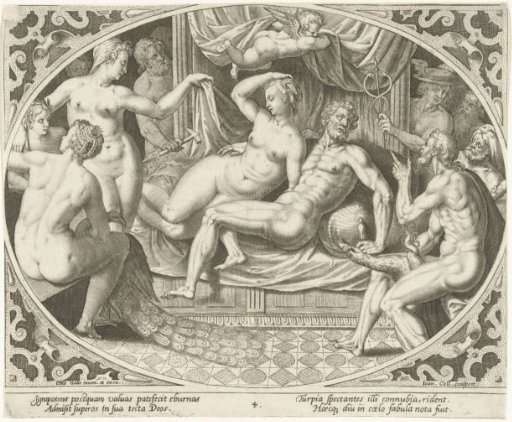 Venus and Mars caught in adultery