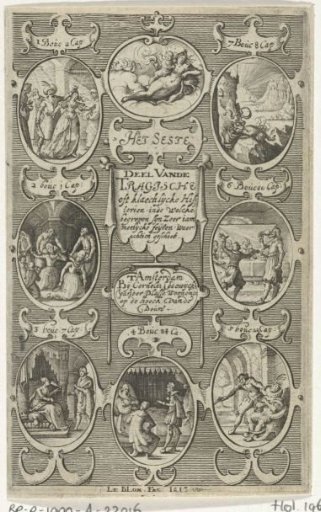 Title page for: The sixth part of the Tragic or mournful histories, 1613