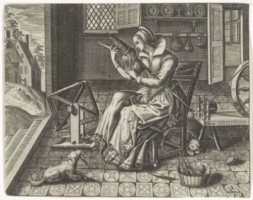 Spinster in an interior