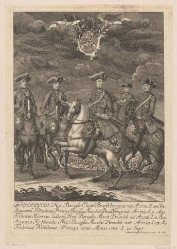 Portraits of Frederick the Great and his four brothers