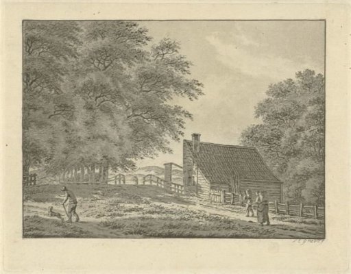 Landscape near Overveen with Walkers