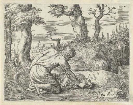 Samson finds honey in the dead lion