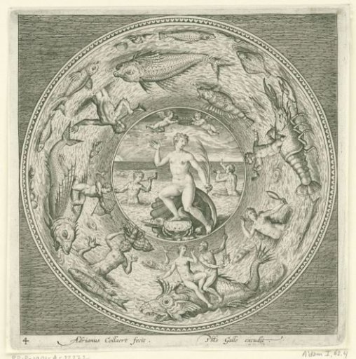 Dish with a sea goddess (Galatea?)