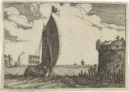 Seascape with a Round Bastion