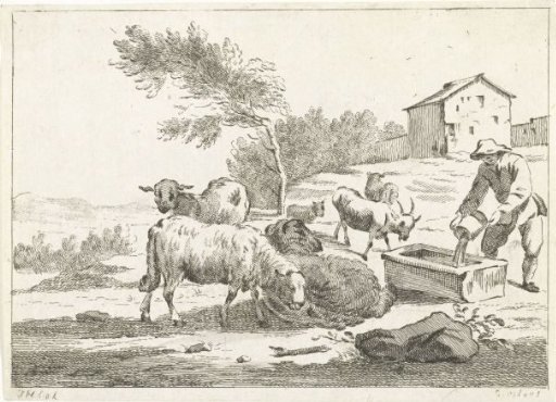 Shepherd with his flock