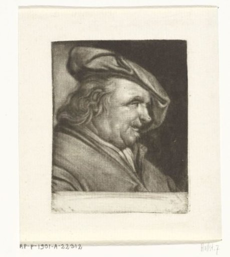 Bust of a man with a painter's cap
