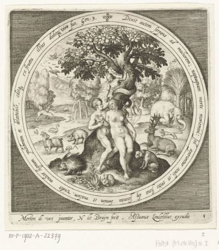 Eve Deceived by the Serpent at the Tree of Knowledge of Good and Evil