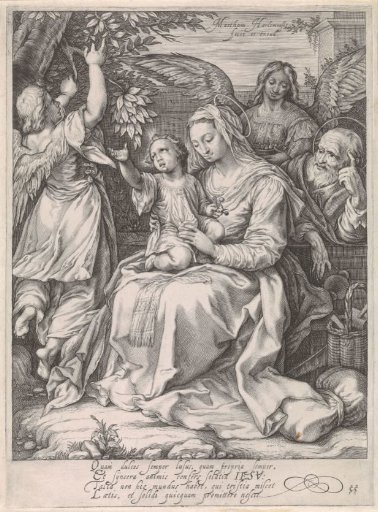 Holy Family with Two Angels