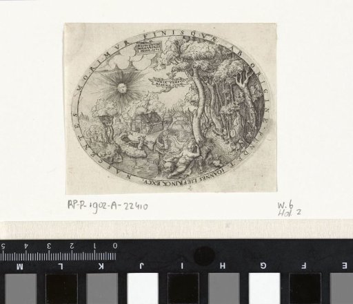 Boy with a Skull and Hourglass in a Landscape