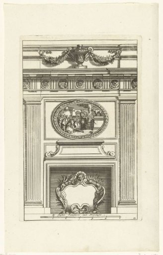 Apron between Two Tuscan Pilasters