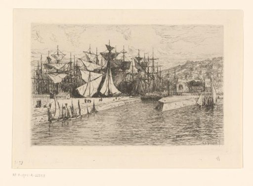 Outer harbour and docks in Honfleur