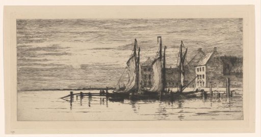 Temse on the Scheldt at evening