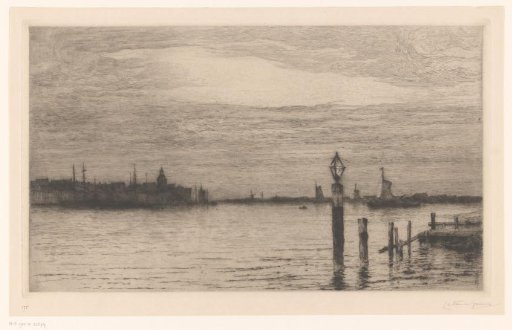 View of Dordrecht at evening