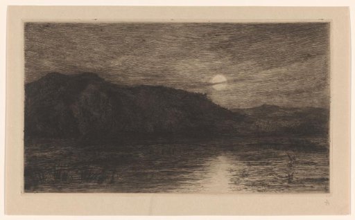 Landscape in Moonlight at Villa Caprera