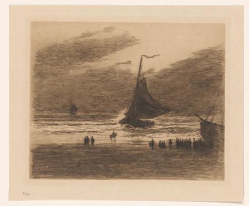Fishing Boat Coming In on the Beach