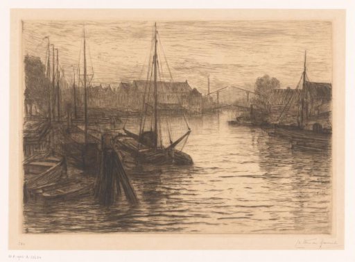 Riedijkshaven in Dordrecht at Evening