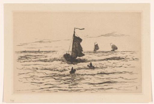 Incoming fishing boats in Katwijk