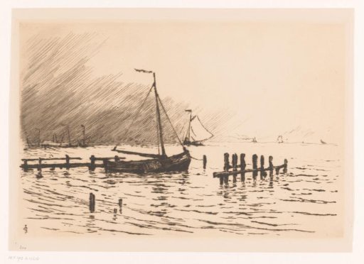 Sailing Boats on the Zuiderzee near Zeeburg