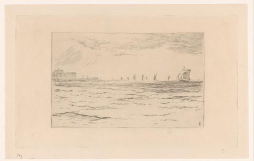 Sailing ships at the roadstead of Vlissingen