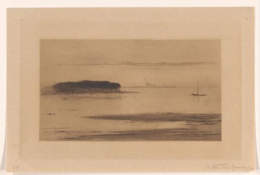 View of the Scheldt at evening