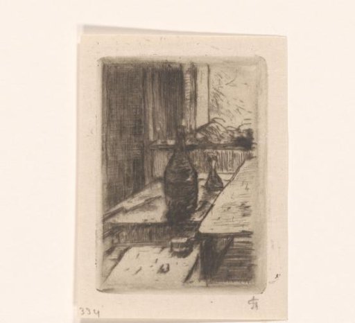 Still life with two bottles