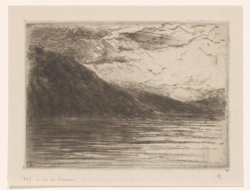 View of Lake Lucerne in a Storm