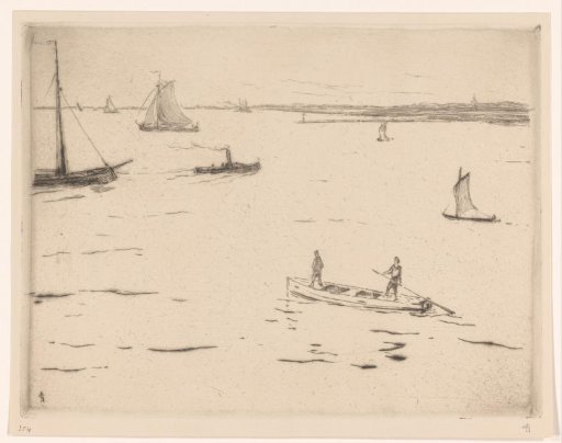 Ships on the Meuse