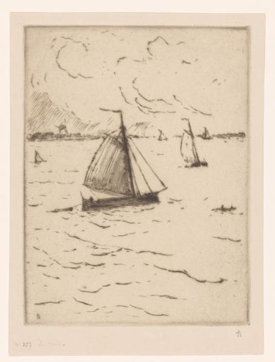 Sailing Ships on the Meuse