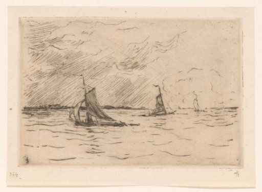 Three Sailing Boats on the Meuse