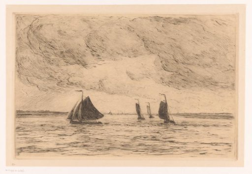 Sailing Boats on the Maas before Dordrecht