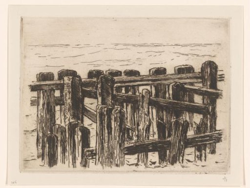 Piling work at sea