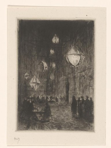 Street festival with lanterns in Venice