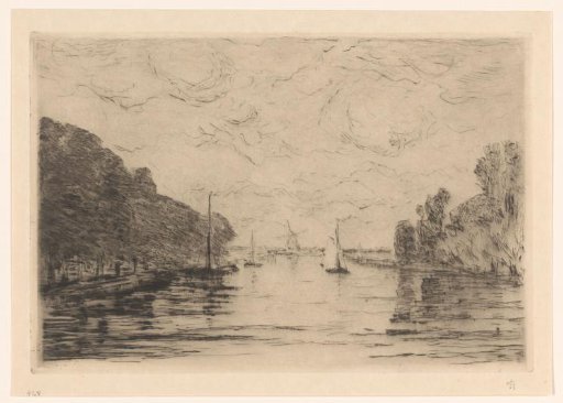 View of the Delftsche Vliet near The Hague