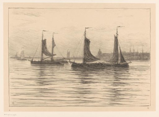 Sailing Ships near Dordrecht