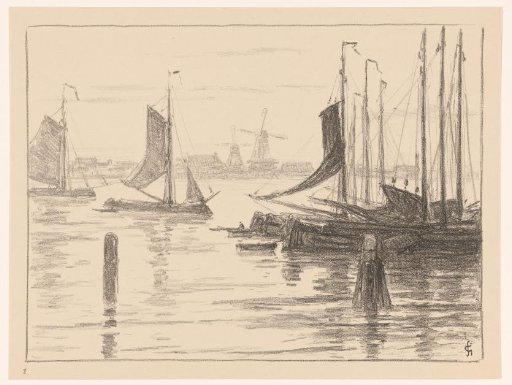 Fishing harbour in Dordrecht