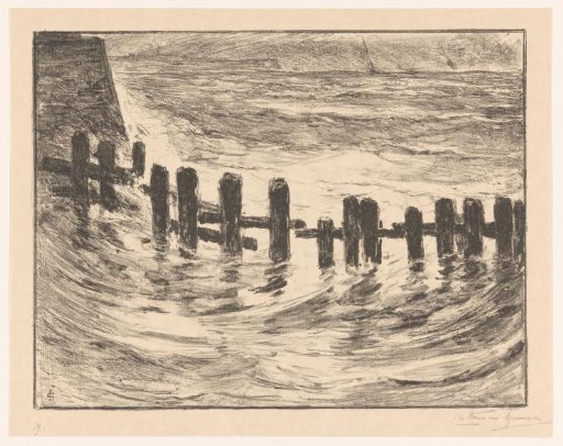 Piling in the Scheldt near Vlissingen