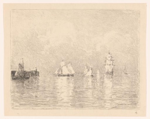 Sailing Ships at the Roads of Cuxhaven