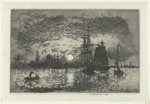 Sunset at the Harbour of Antwerp
