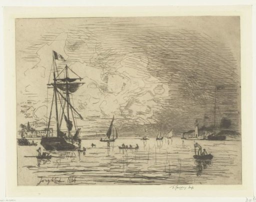 Exit from the harbour of Honfleur
