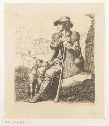 Resting Shepherd with Dog