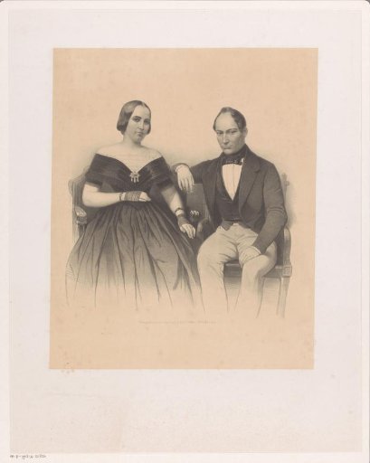 Double portrait of a man and woman
