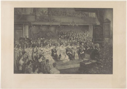 Solemn Wedding Ceremony of Queen Wilhelmina of the Netherlands and Duke Henry of Mecklenburg in The Hague, on February 7, 1901